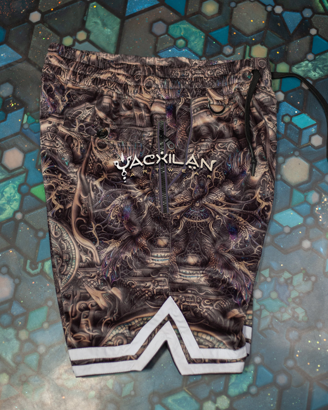 Boxing Short White Mountains Men / Velvet Fawn - KETZALCOATL